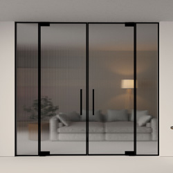 Doppeldrehtür mit Wand